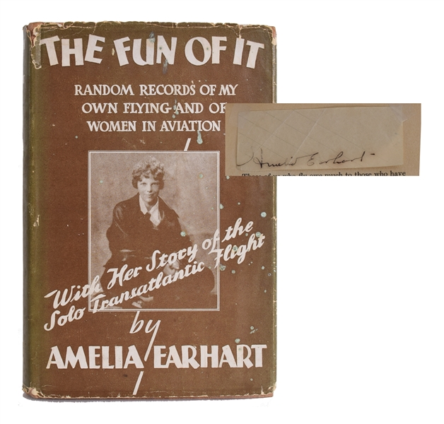 Amelia Earhart Signature in Book "The Fun of It"