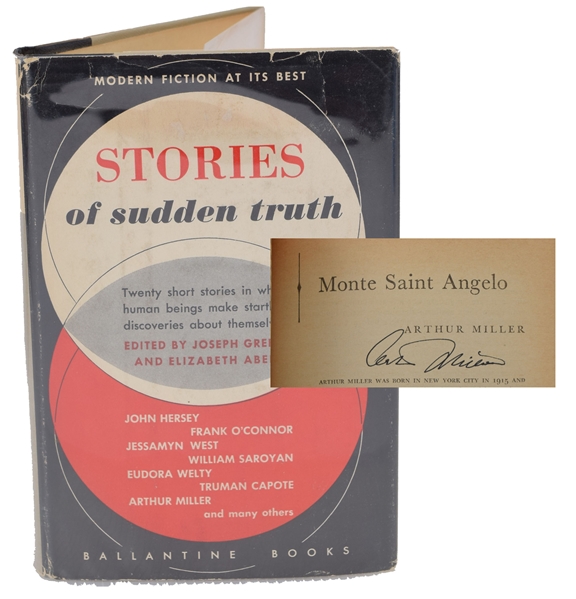 Artyhur Miller Signed Stories of Sudden Truth