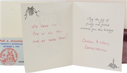 Neil Armstrong Signed Christmas Card