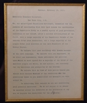 Theodore Roosevelt Important Letter