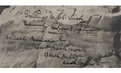 Gutzon Borglum, Fantastic Oversize Signed Photo Of Mount Rushmore