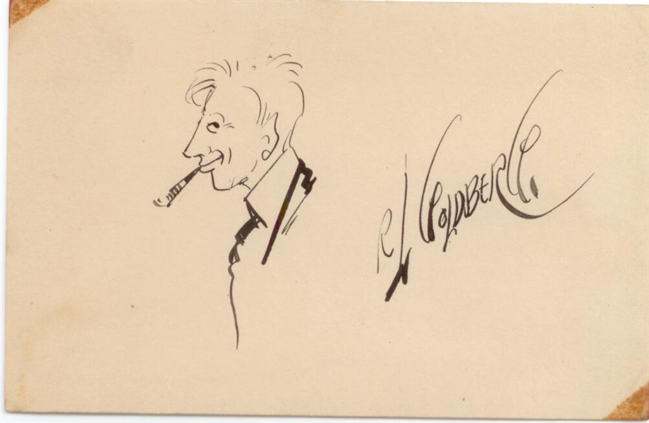 Rube Goldberg Signed Sketch