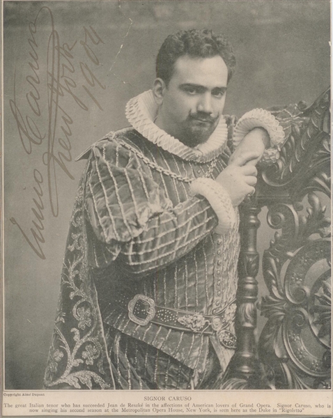 Enrico Caruso Signed Photo