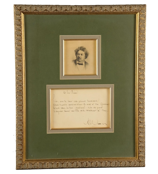 Original Alexandre Dumas Hand Written Poem