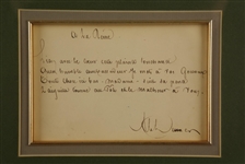 Original Alexandre Dumas Hand Written Poem