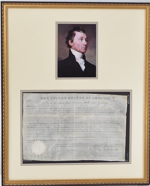 James Monroe Signed Land Grant