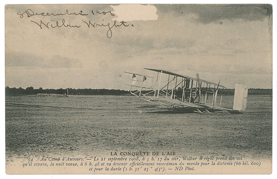 WILBUR WRIGHT AT LE MANS SIGNED, ALSO ORVILLE WRIGHT SIGNED PROGRAM AN CHARLES De LAMBERT SIGNED