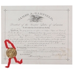 Rare James Garfield Document Signed As President