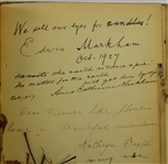 Khalil Gibran Signed Unpublished Quotation! in Autograph Album with Many Other Famous Luminaries