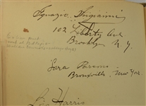 Khalil Gibran Signed Unpublished Quotation! in Autograph Album with Many Other Famous Luminaries