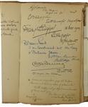 Khalil Gibran Signed Unpublished Quotation! in Autograph Album with Many Other Famous Luminaries