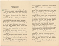 Birches [Bread Loaf Folder, No. 3]