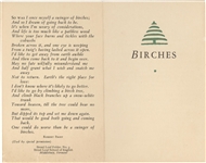 Birches [Bread Loaf Folder, No. 3]