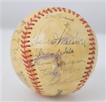 1949 New York Giants Team Signed ball and 1951 Thomson Single Signed