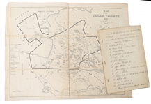 Map of the Village of Salem, Massachusetts, during the 1692 Witchcraft Trials with Original Document