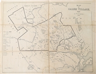 Map of the Village of Salem, Massachusetts, during the 1692 Witchcraft Trials with Original Document
