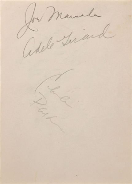 Charlie Parker The Bird  1943 signature on album page)