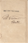 Millard Fillmore Signed Front leaf from Book secretarial signature