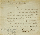 Martin Van Buren Letter Signed Appointing Fourth Auditor 