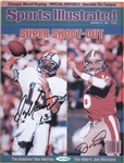 Dan Marino & Joe Montana signed Reproduction  Sports illustrated cover, By Upper Deck