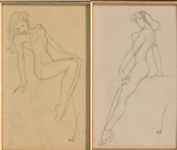 Rare Alberto Vargas Original 1946 Calendar Pin Up Drawings