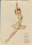Rare Alberto Vargas Original 1946 Calendar Pin Up Drawings