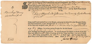 John Hancock - Scarce Hand Annotated 1762 Autographed Document