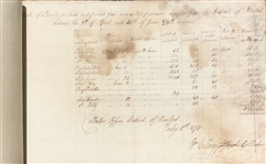 Rhode Island Signer of the Declaration of Independence William Ellery Ledger Signed 12 Times