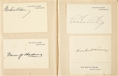Autograph album containing the signatures of nine U.S. Presidents /Mark Twain and other notables. compiled 1880s-1930s. 