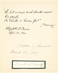 Autograph album containing the signatures of nine U.S. Presidents /Mark Twain and other notables. compiled 1880s-1930s. 