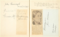 Autograph album containing the signatures of nine U.S. Presidents /Mark Twain and other notables. compiled 1880s-1930s. 