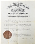 William McKinley  Signed Document