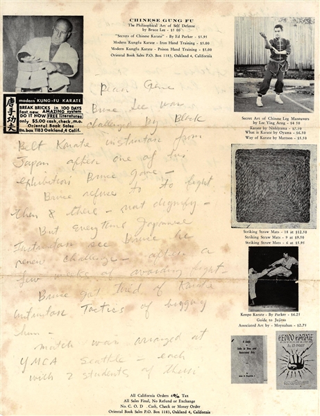 Important [Bruce Lee] James Yimm Lee, Archive related to the Infamous fight with Wong Jack Man 