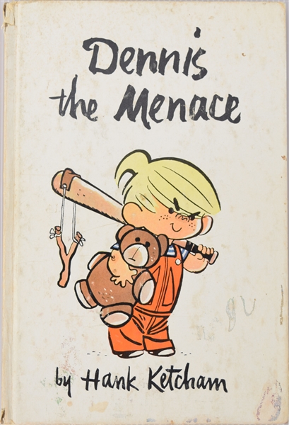 Dennis The Menace Signed sketch in book