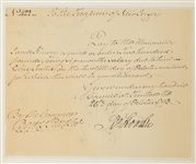 Richard Howell as 3rd Governor of New Jersey, pays James Kinsey his Salary as Chief Justice