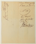 Richard Howell as 3rd Governor of New Jersey, pays James Kinsey his Salary as Chief Justice