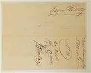 Richard Howell as 3rd Governor of New Jersey, pays James Kinsey his Salary as Chief Justice