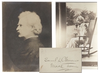 Mark Twain/ Samuel L. Clemens Double signature