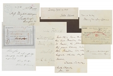 Autograph Album : John Adams, Millard Fillmore, Longfellow, Charles Sumner, William Seward and much more