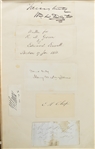Autograph Album : John Adams, Millard Fillmore, Longfellow, Charles Sumner, William Seward and much more