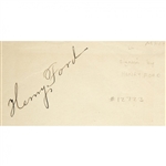 Henry Ford Signed book