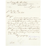 1883 Chicago Ball Club Signed  Albert G. Spalding Agreement to Telegraph the Scores During Game!