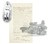 1883 Chicago Ball Club Signed  Albert G. Spalding Agreement to Telegraph the Scores During Game!