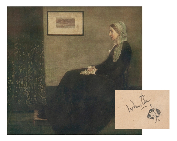James McNeill Whistler Signed Print of "Whistlers Mother"
