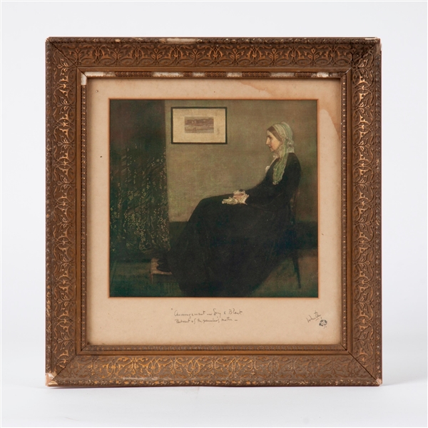 James McNeill Whistler Signed Print of Whistler's Mother