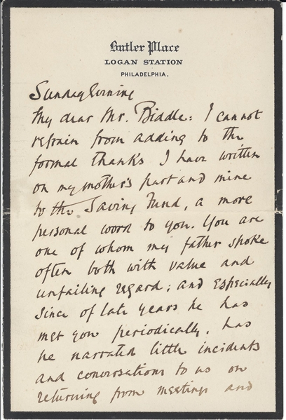 Owen Wister writes About His Father