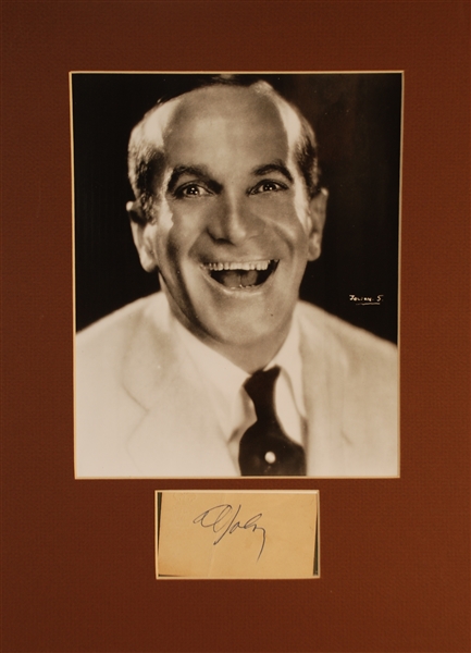 Al Jolson- Signed Card with Photo