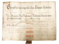 Benjamin Rush, Signer Of The Declaration Of Independence: signed University of Pennsylvania Diploma As 