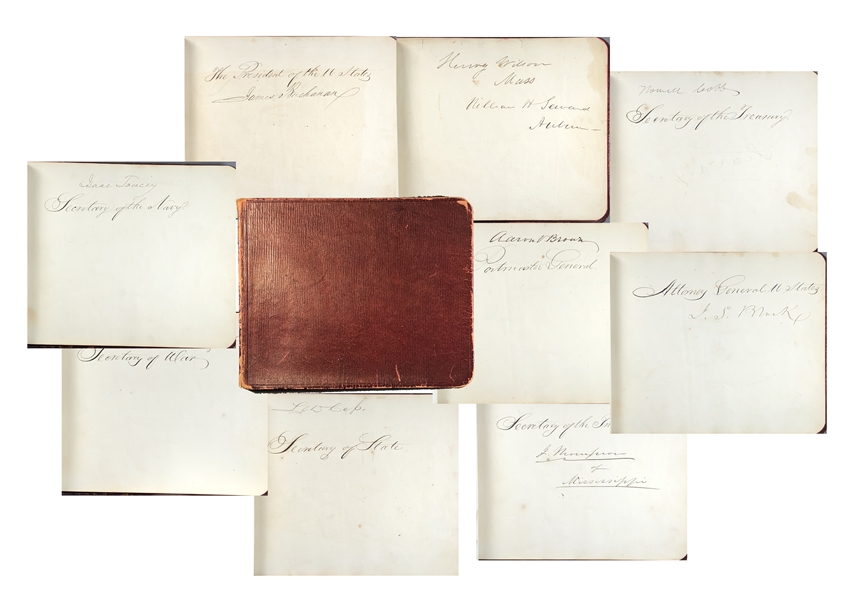 James Buchanan Cabinet Signed Autograph album