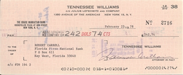Tennessee Williams Check